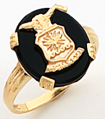 Women's Military Rings 10KT or 14KT Yellow or White Gold #4114